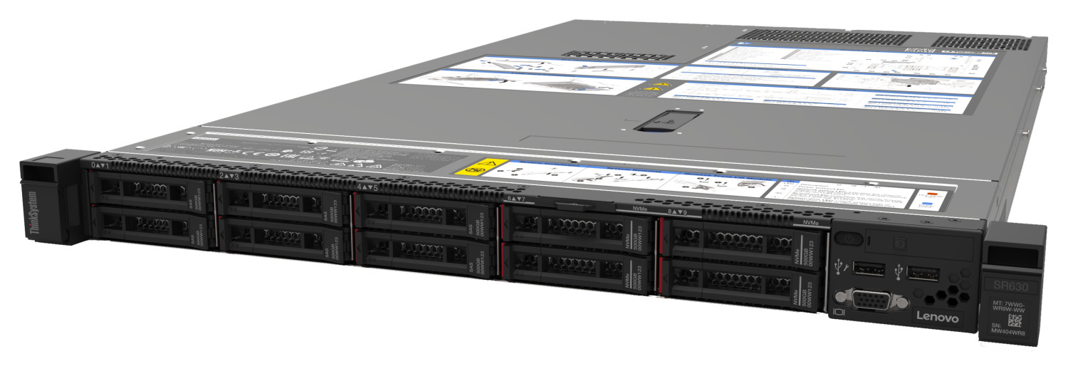 新品限定特価 Lenovo 7Z71A01BAP SR630 V2 S4316 2.4GHz 20C×2/288GB/1.2TBx4/RAID-930-8i/750Wx2/3Yx9x5 ESXi8 中古パーツ搭載モデル