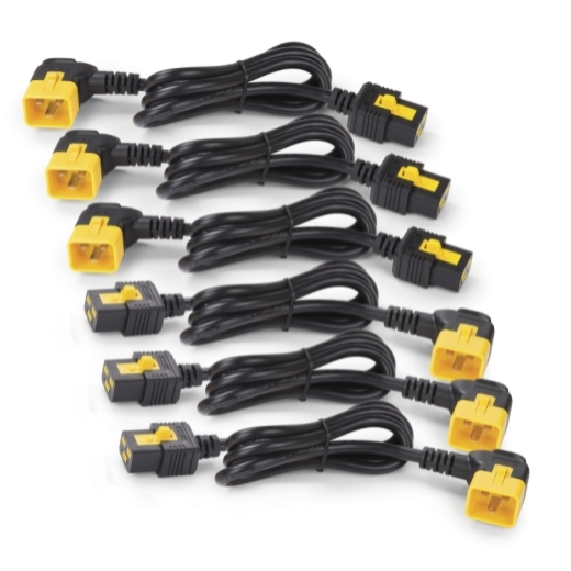 取寄 シュナイダーエレクトリック AP8714R Power Cord Kit (6 ea); Locking; C19 to C20 (90 Degree); 1.2m