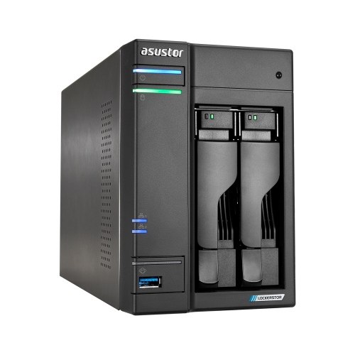 ASUSTOR LOCKERSTOR 2 Gen2 AS6702T(Celeron N5105/2ベイ/タワー) 18TB x2 先出し保守＋データ復旧サービス