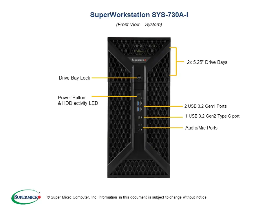 新品 SuperMicro SYS-730A-I BTOカスタマイズ AI ディープラーニング ミドルレンジモデル