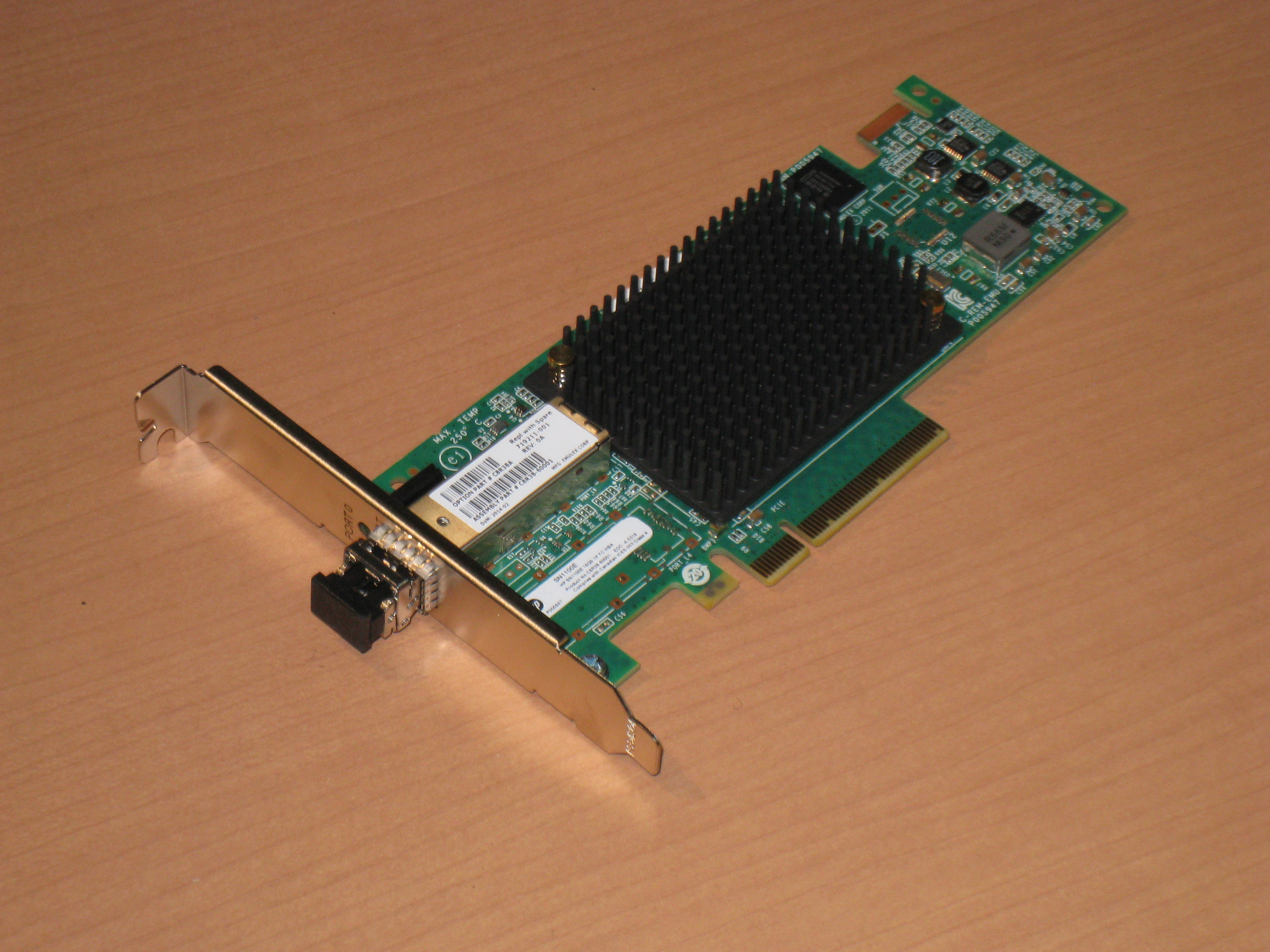 中古 HP C8R38A StoreFabric SN1100E 16Gb Single Port LC FC HBA