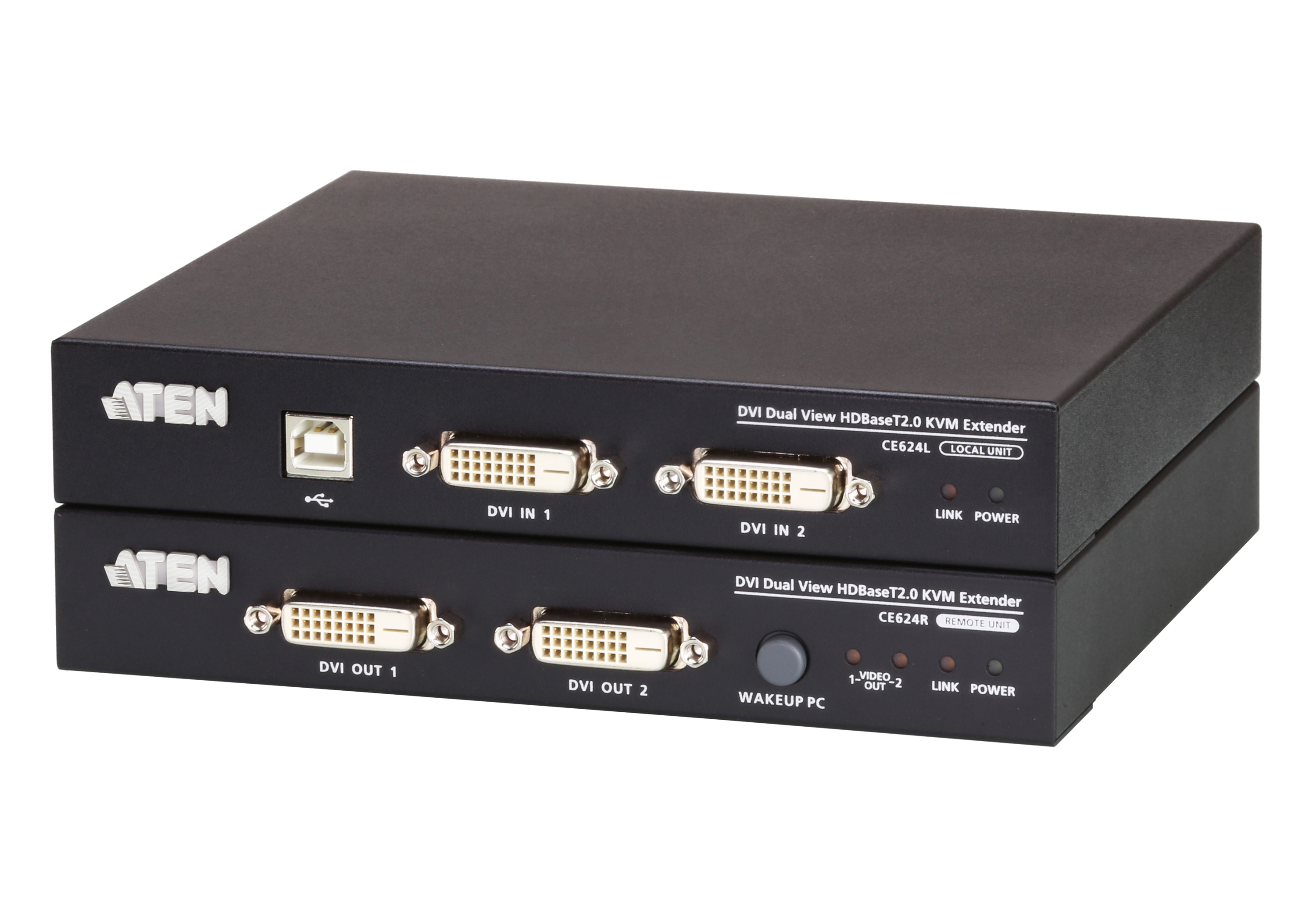 取寄 ATEN CE624 USB DVIデュアルディスプレイ HDBaseT 2.0 KVMエクステンダー