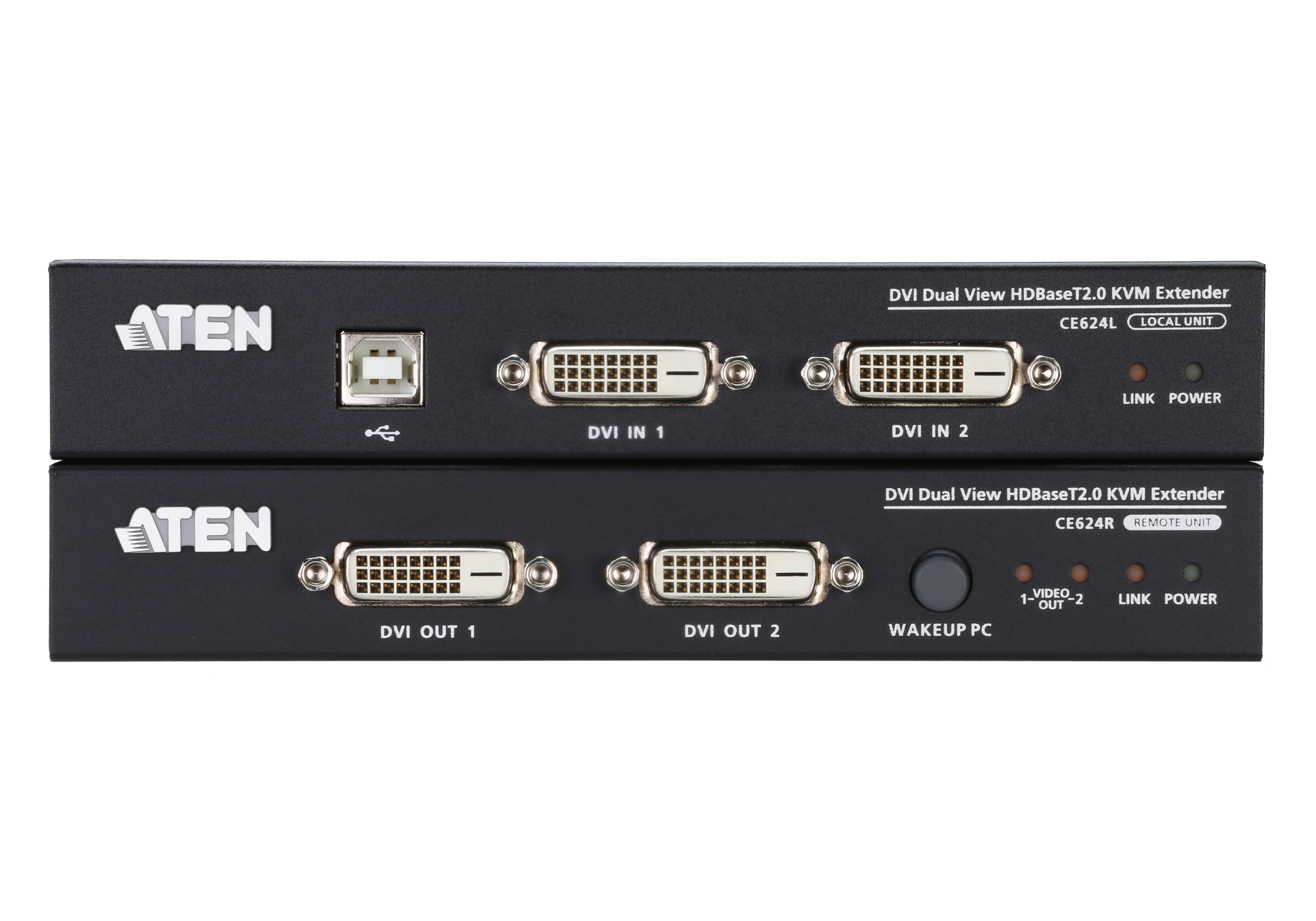 取寄 ATEN CE624 USB DVIデュアルディスプレイ HDBaseT 2.0 KVMエクステンダー