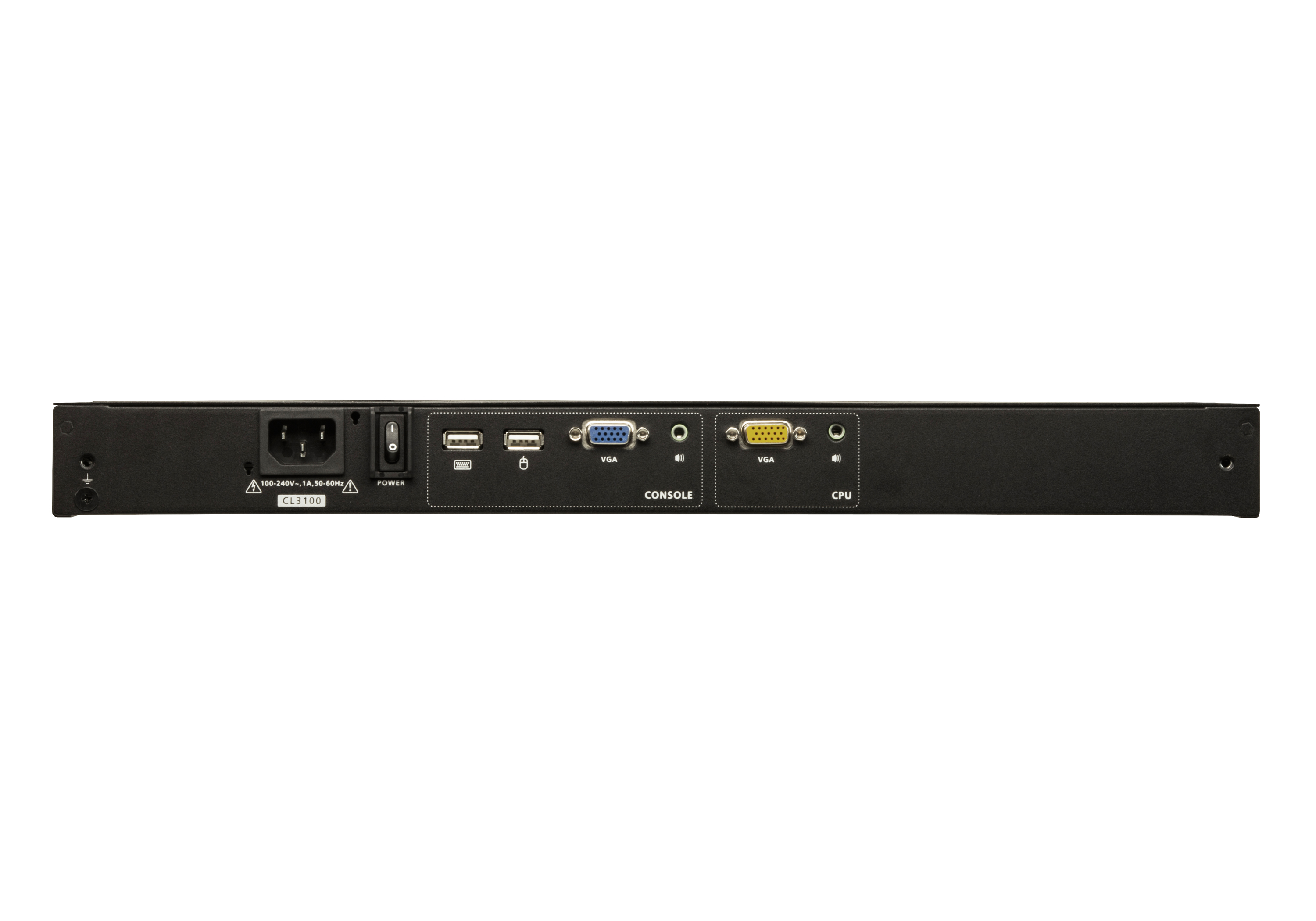 取寄 ATEN CL3100NXJJS USB/VGA対応 シングルスライドLCDコンソールドロワー（ショートラック対応）　ショートレール