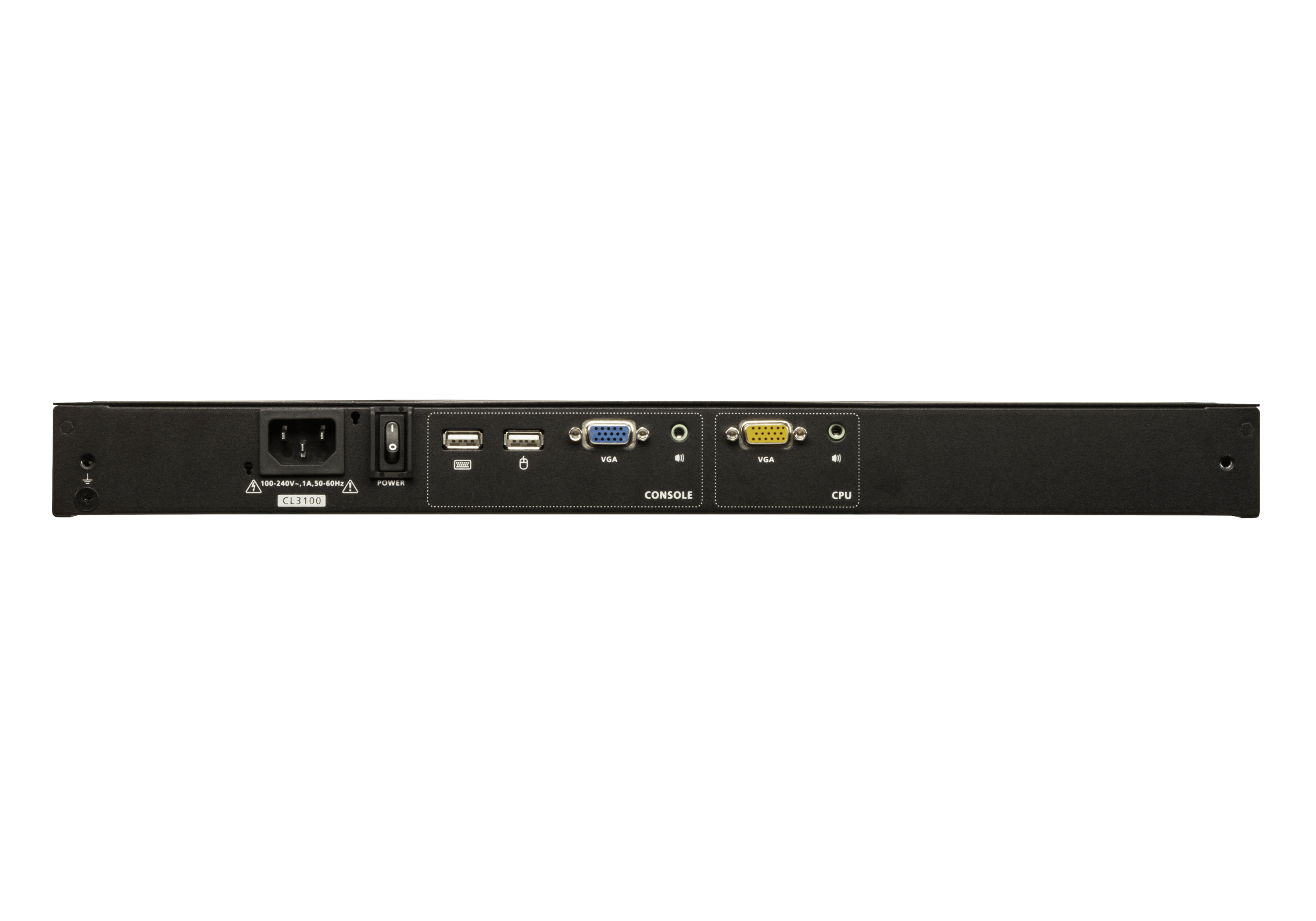 取寄 ATEN CL3100NXJJS USB/VGA対応 シングルスライドLCDコンソールドロワー（ショートラック対応）　ショートレール