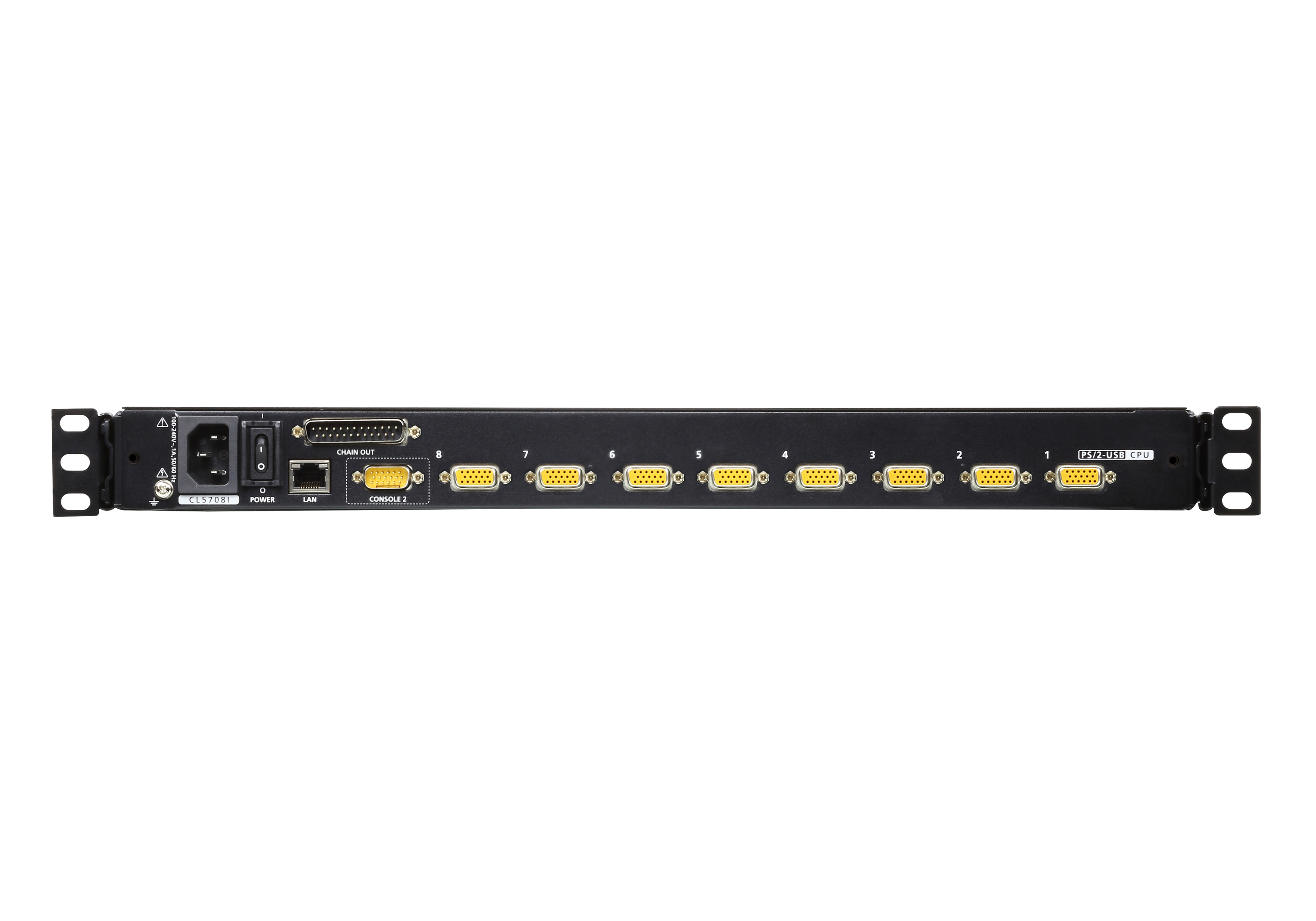 取寄 ATEN CL5708INJJL 19インチ8ポート PS/2-USB VGA LCD IP-KVMドロワー/ロングレール