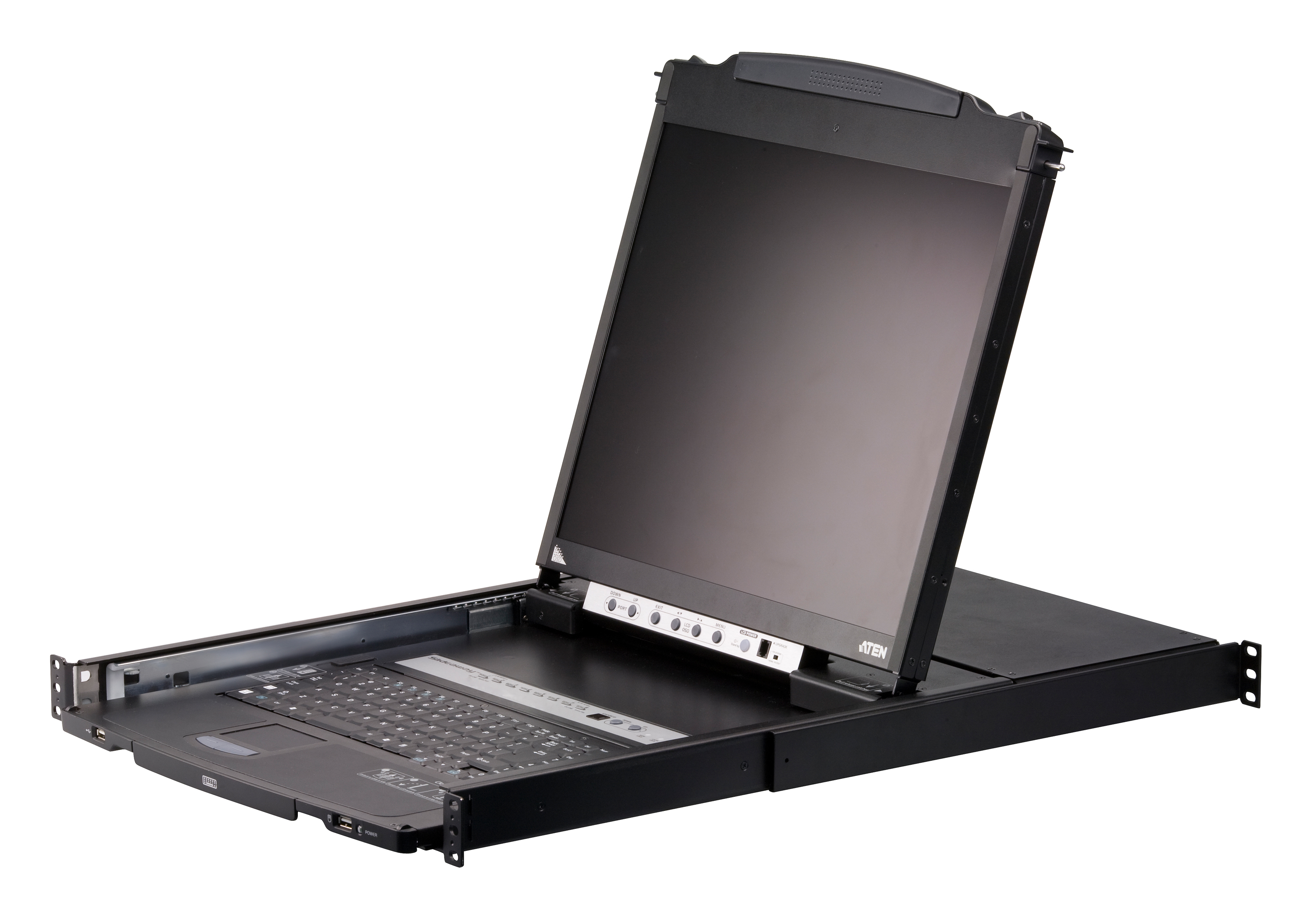 取寄 ATEN CL5808NJJS 19インチLCD一体型8ポートKVMドロワー/マルチインターフェース/ショートレール