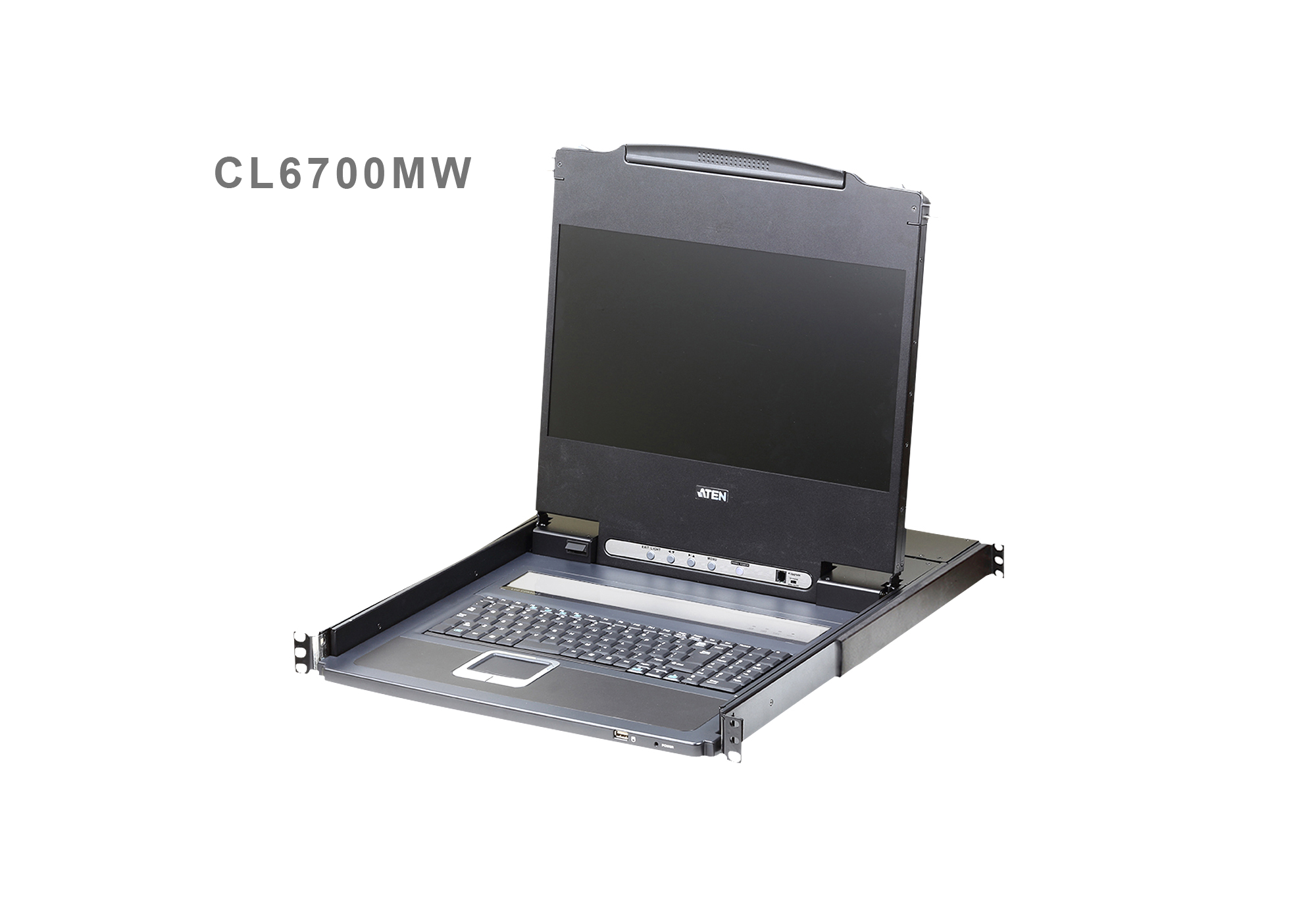 取寄 ATEN CL6700MWJJS フルHD対応17.3インチLCDコンソールドロワー/ショートレール/DVIインターフェース対応