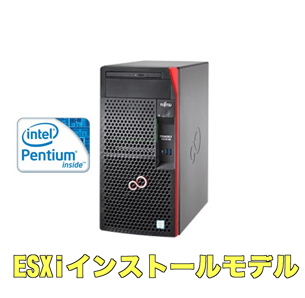 新品 Fujitsu PRIMERGY TX1310 M3 ESXi7 インストール(Pentium G4560・64GB・960GB SSD)