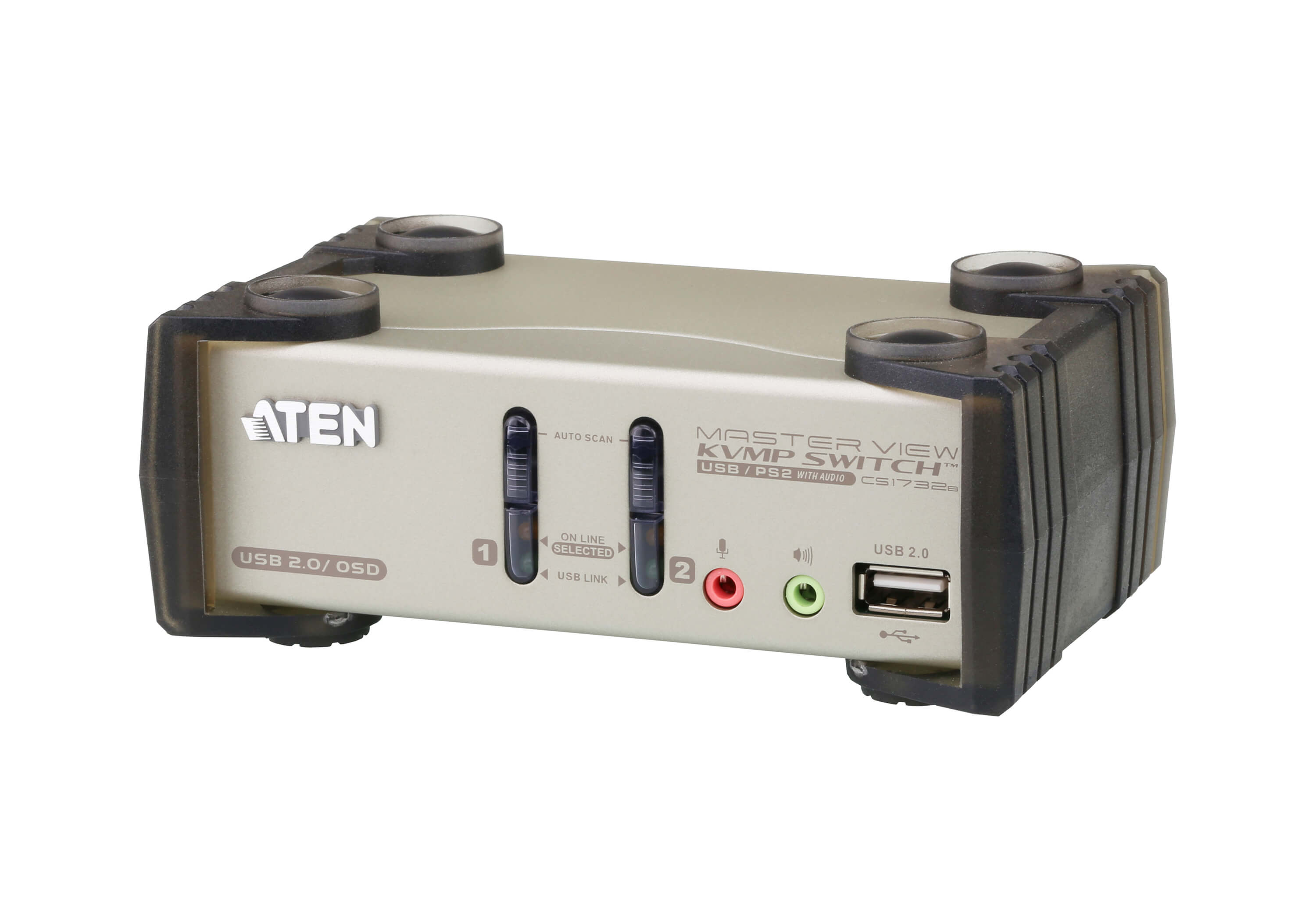 取寄 ATEN CS1732B マルチインターフェース 2ポート KVMPスイッチ USB 2.0ハブ