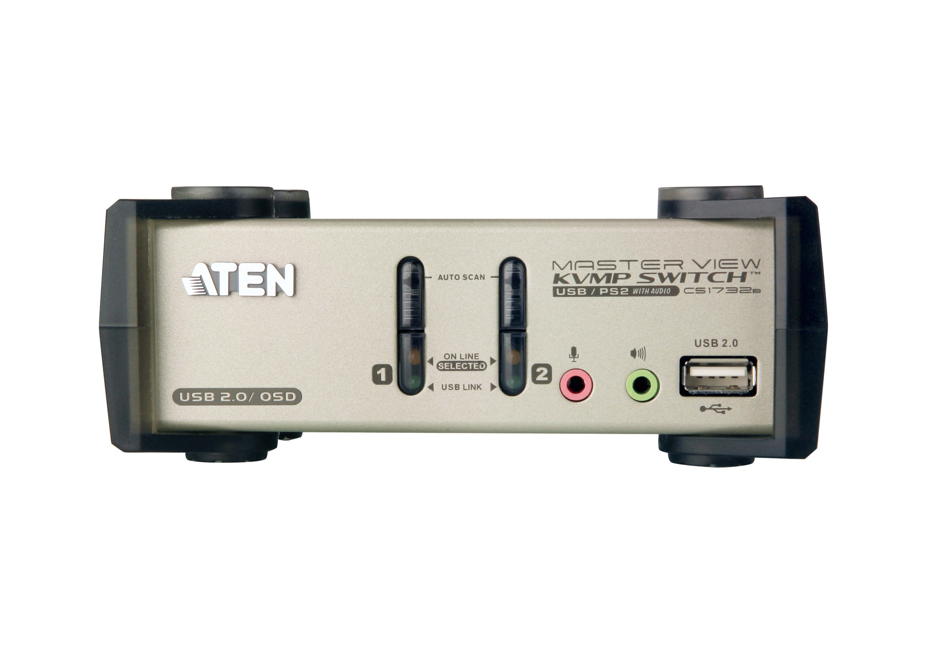 取寄 ATEN CS1732B マルチインターフェース 2ポート KVMPスイッチ USB 2.0ハブ