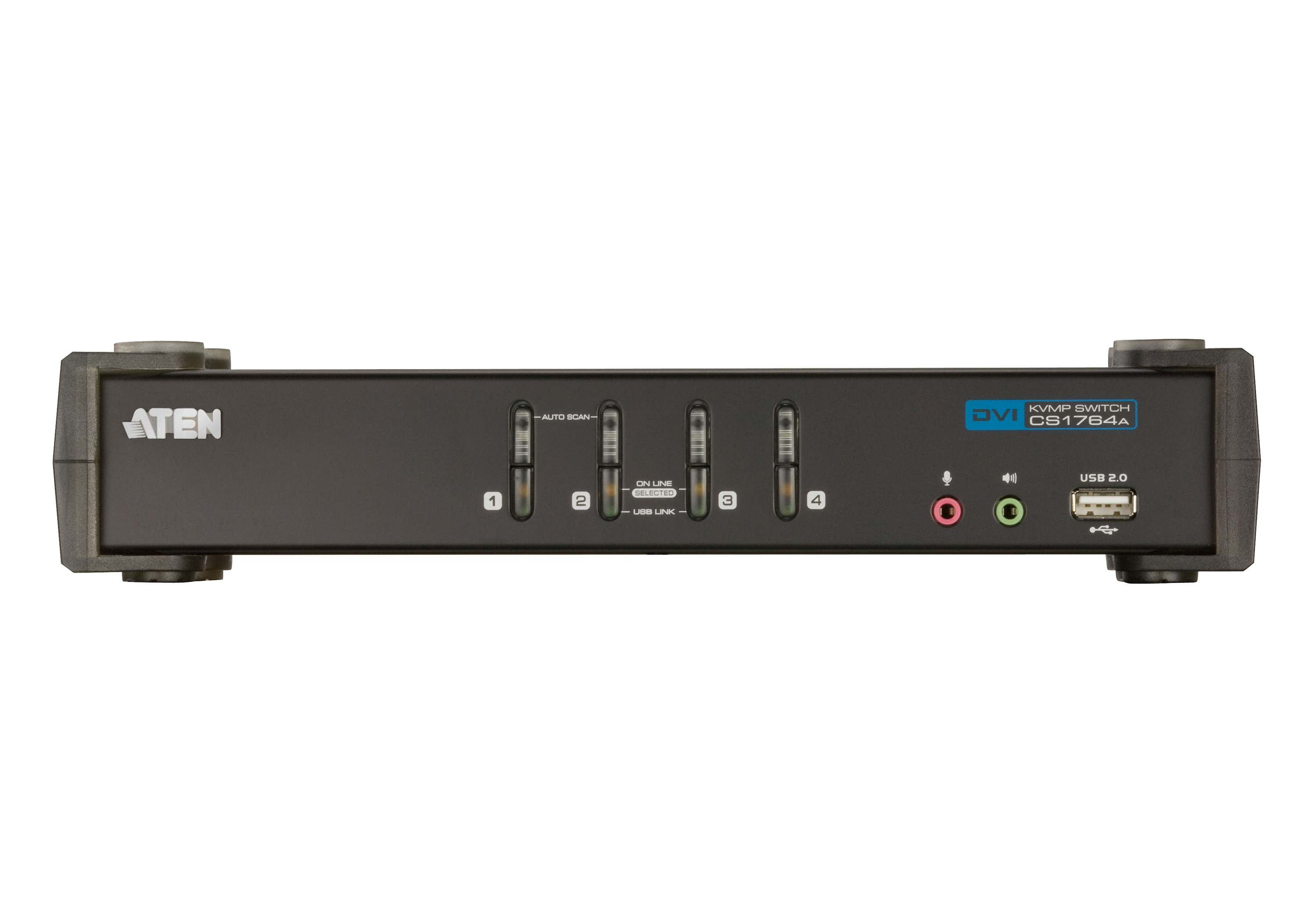 取寄 ATEN CS1764A DVI対応 4ポートKVMPスイッチ USB2.0ハブ搭載