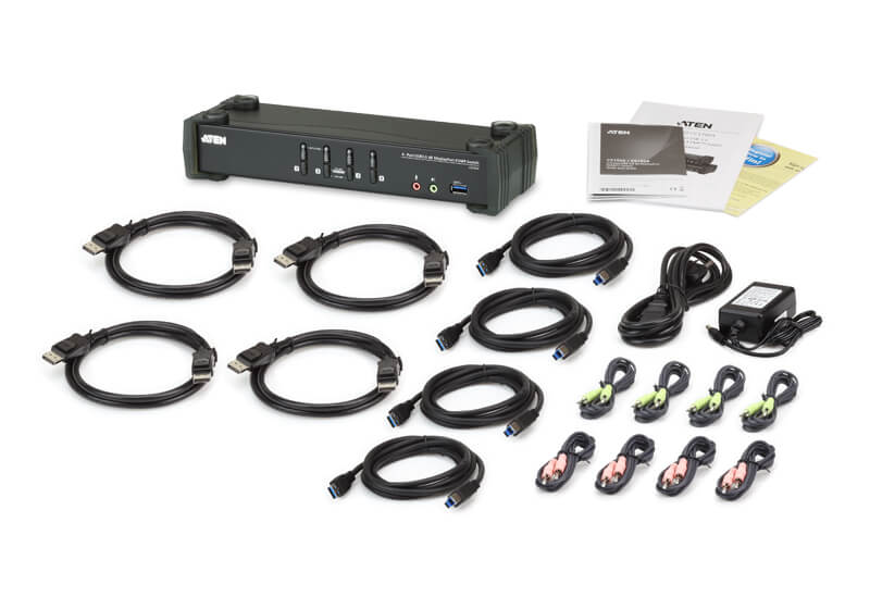 取寄 ATEN CS1924 USB 3.0ハブ搭載 4ポートUSB DisplayPort1.2 KVMPスイッチ
