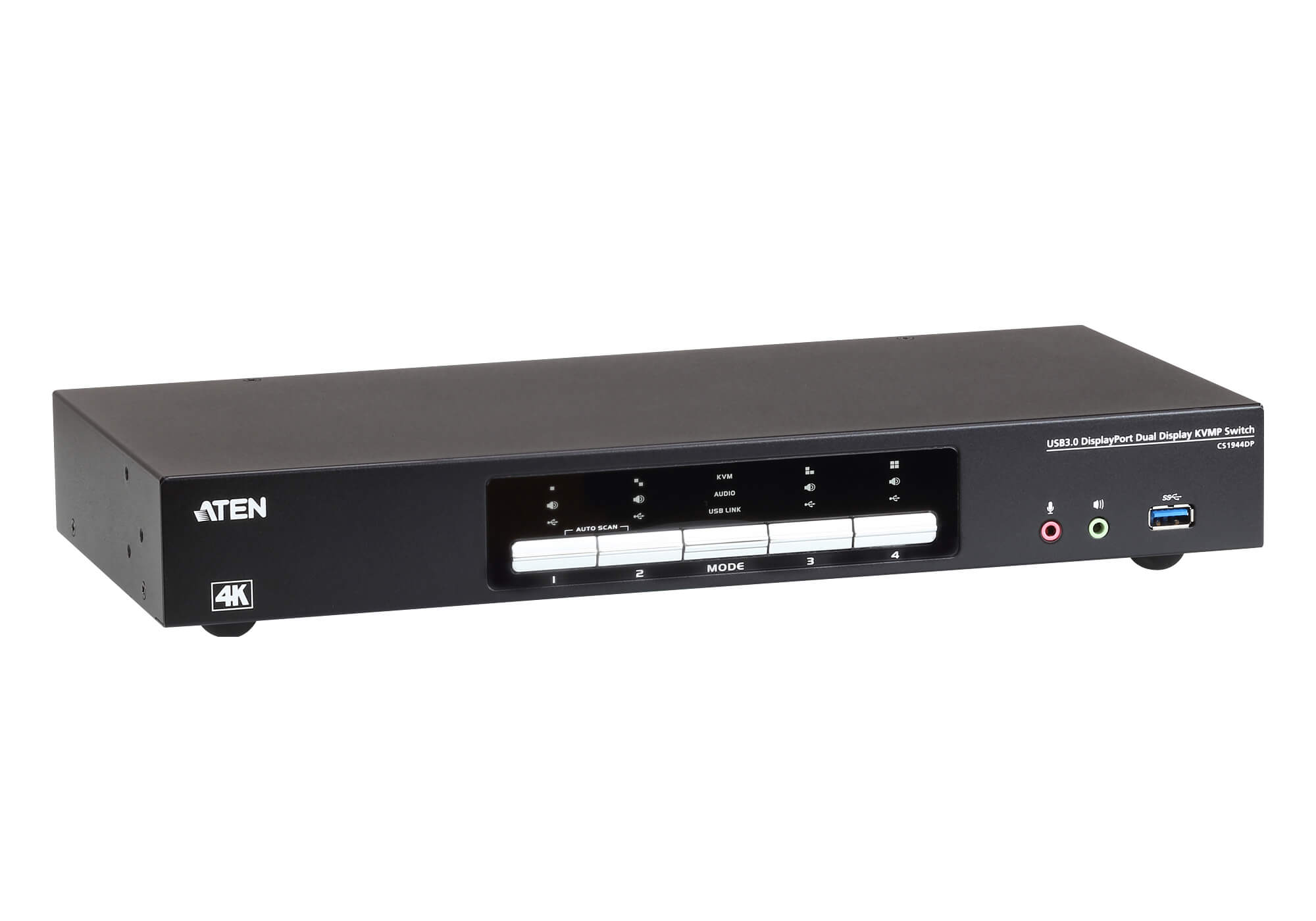 取寄 ATEN CS1944DP 4ポートUSB3.0ハブ搭載 4K対応 デュアルDisplayPort KVMPスイッチ