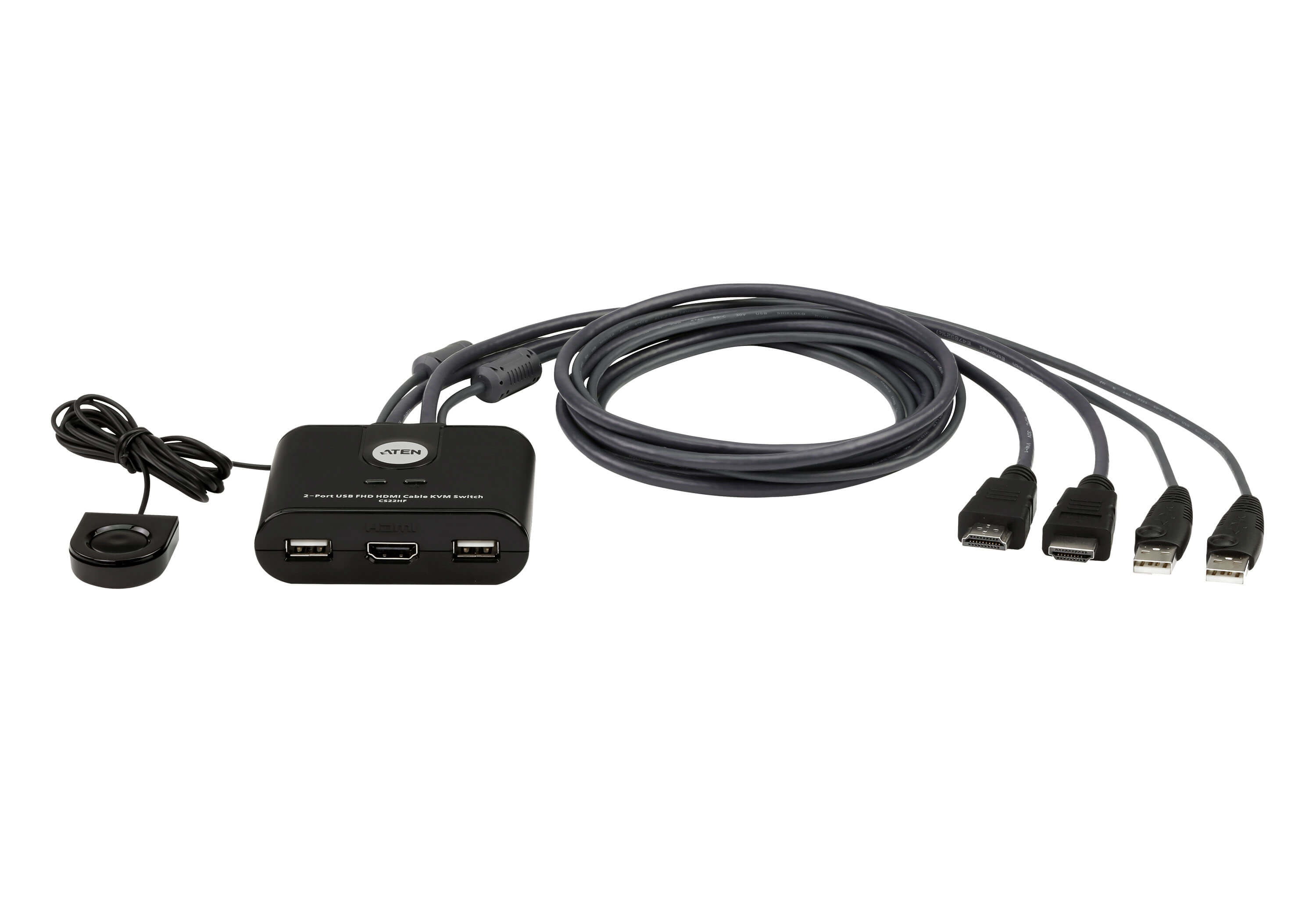 取寄 ATEN CS22HF 2ポートUSB HDMI ケーブルKVMスイッチ（FHD仕様）