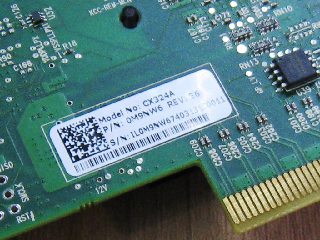 中古 Mellanox CX324A ConnectX-3 Dual Port 40GbE QSFP Ethernet Adapter ロープロファイル