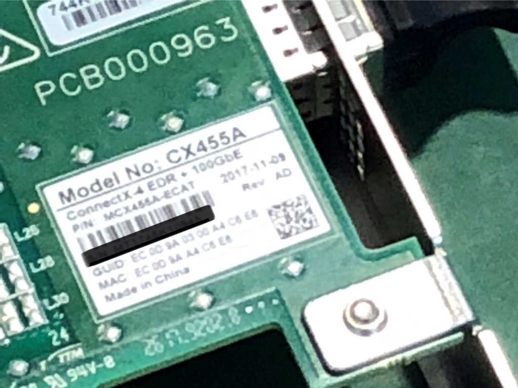 中古 Mellanox MCX455A-ECAT ConnectX-4 100Gb QSFP+ Single Port