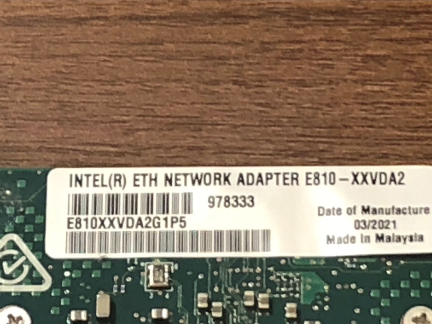 中古 Intel E810-XXV DA2 ロープロファイルのみ GBIC付