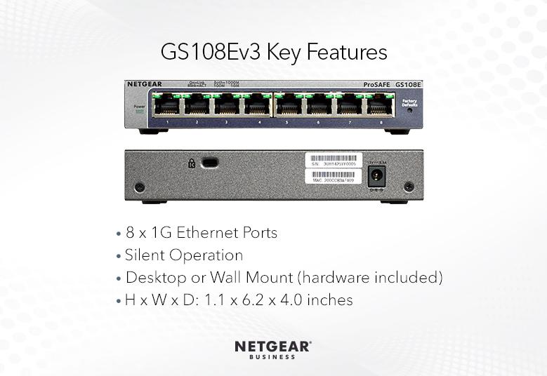 取寄 NETGEAR GS108E-300JPS GS108E ギガ8ポート アンマネージプラス・スイッチ