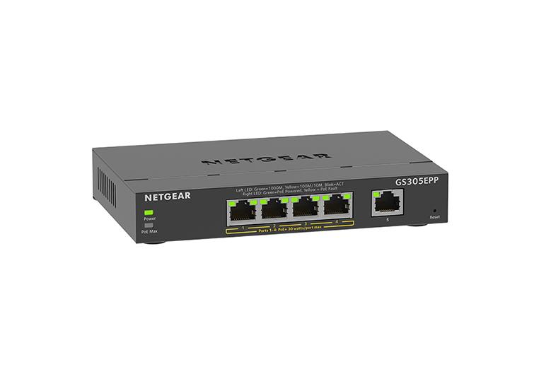 取寄 NETGEAR GS305EPP-100JPS SOHO家庭向けPoE+対応 120Wギガビット5Pアンマネージプラススイッチ