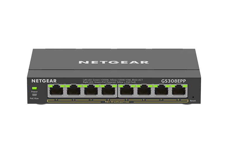 取寄 Netgear GS308EPP-100JPS SOHO家庭向けPoE+対応 123W ギガビット8Pアンマネージプラススイッチ