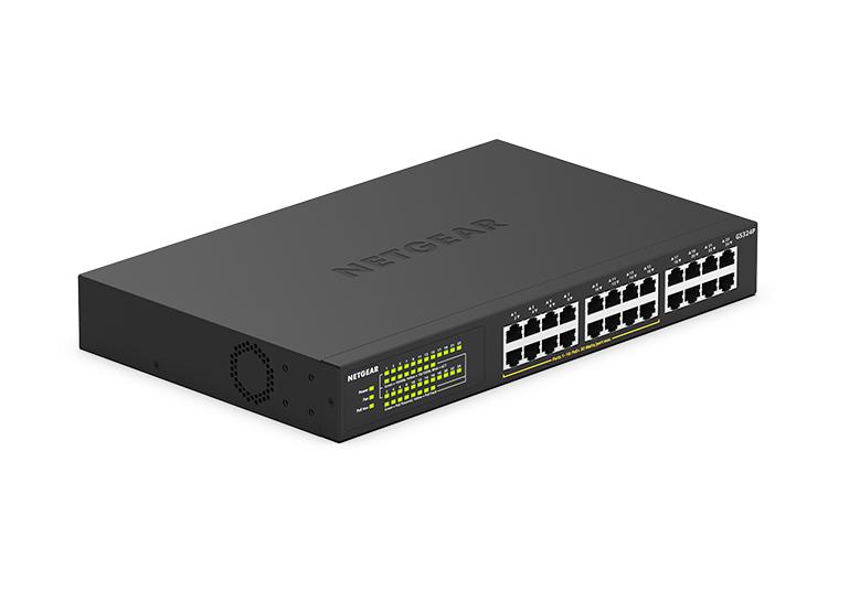 取寄 NETGEAR GS324P-100AJS PoE+対応(190W)ギガビット24ポートアンマネージスイッチ GS324P