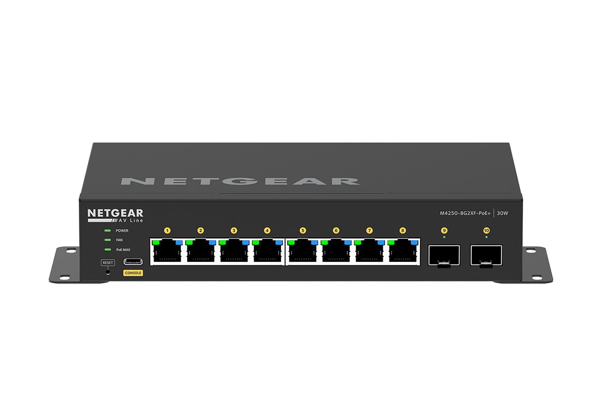 取寄 NETGEAR GSM4210PX-100JPS PoE+対応(220W) 1G×8 SFP+×2 フルマネージスイッチ