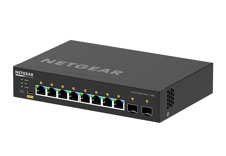 取寄 NETGEAR GSM4210PX-100JPS PoE+対応(220W) 1G×8 SFP+×2 フルマネージスイッチ