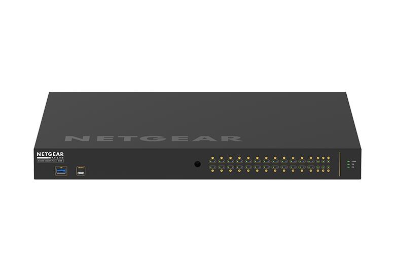 取寄 NETGEAR GSM4230PX-100AJS ProAV PoE+ 480W 1G×26 SFP+スロット×4 フルマネージスイッチ