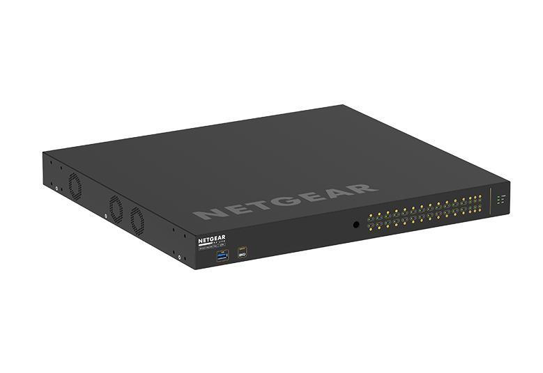 取寄 NETGEAR GSM4230PX-100AJS ProAV PoE+ 480W 1G×26 SFP+スロット×4 フルマネージスイッチ