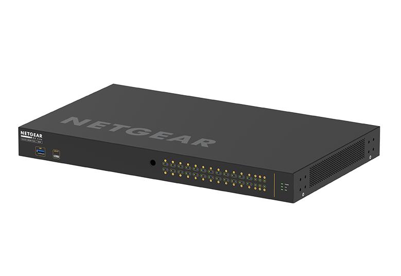 取寄 NETGEAR GSM4230P-100AJS ProAV PoE+ 300W 1G×26 SFPスロット×4 フルマネージスイッチ