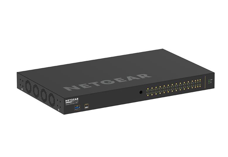 取寄 NETGEAR GSM4230P-100AJS ProAV PoE+ 300W 1G×26 SFPスロット×4 フルマネージスイッチ