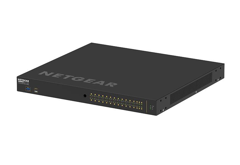 取寄 NETGEAR GSM4230UP-100AJS ProAV Ultra90 PoE++1440W 1G×26 SFP×4 フルマネージスイッチ