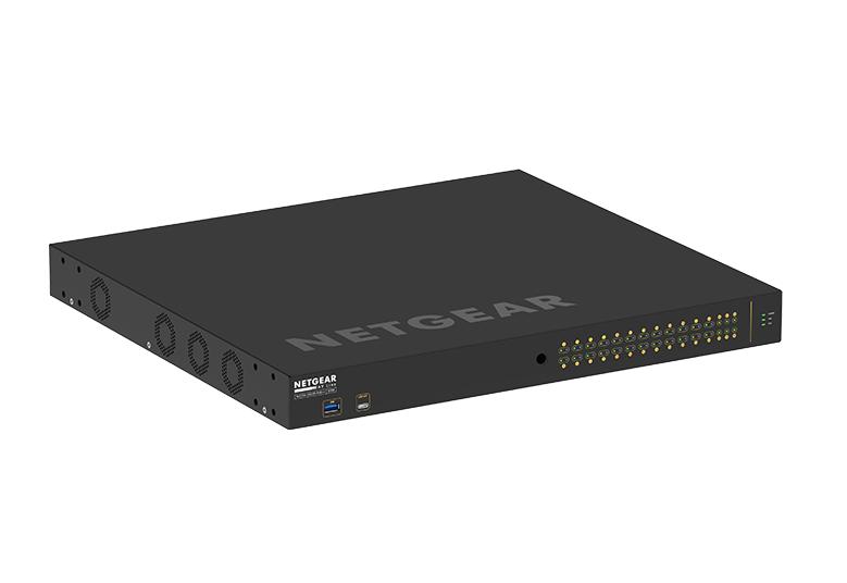 取寄 NETGEAR GSM4230UP-100AJS ProAV Ultra90 PoE++1440W 1G×26 SFP×4 フルマネージスイッチ