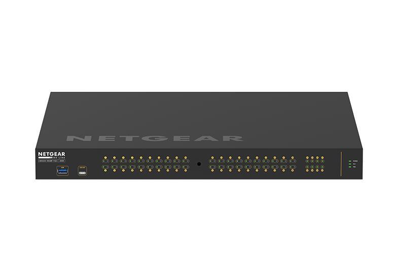 取寄 NETGEAR GSM4248P-100AJS ProAV PoE+ 480W 1G×40 SFPスロット×8 フルマネージスイッチ