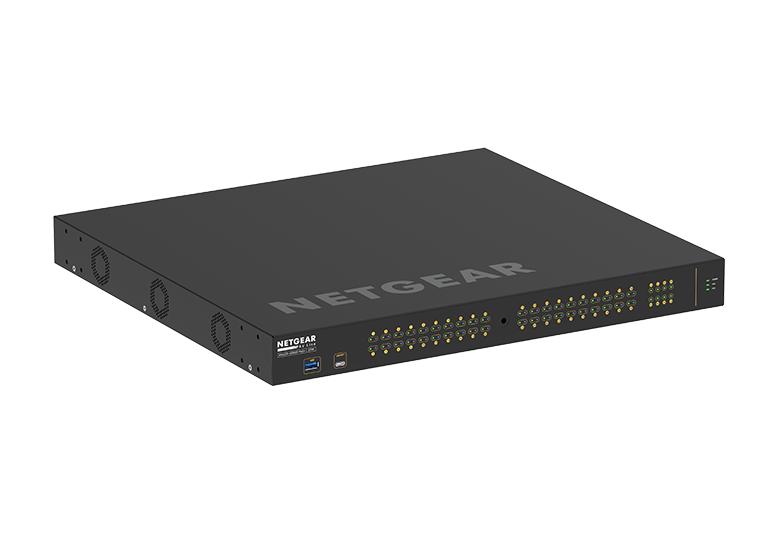 取寄 NETGEAR GSM4248P-100AJS ProAV PoE+ 480W 1G×40 SFPスロット×8 フルマネージスイッチ