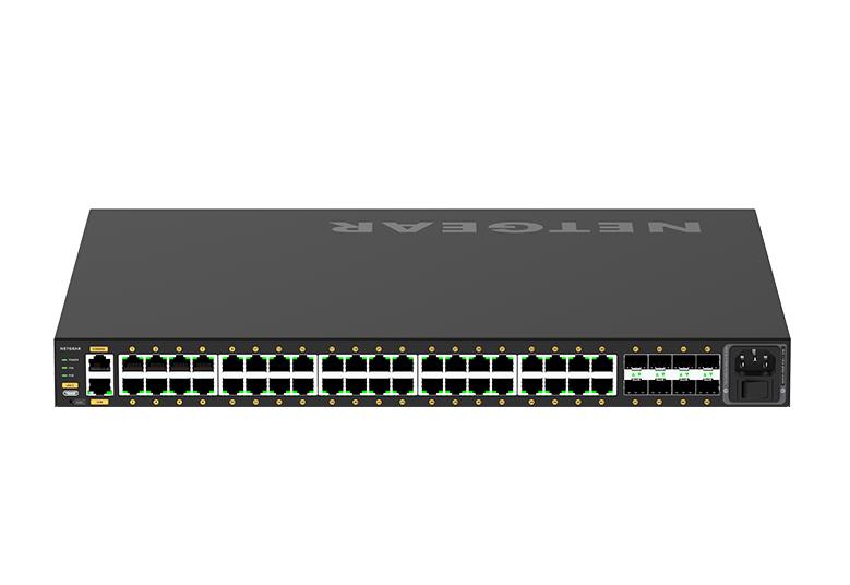 取寄 NETGEAR GSM4248P-100AJS ProAV PoE+ 480W 1G×40 SFPスロット×8 フルマネージスイッチ