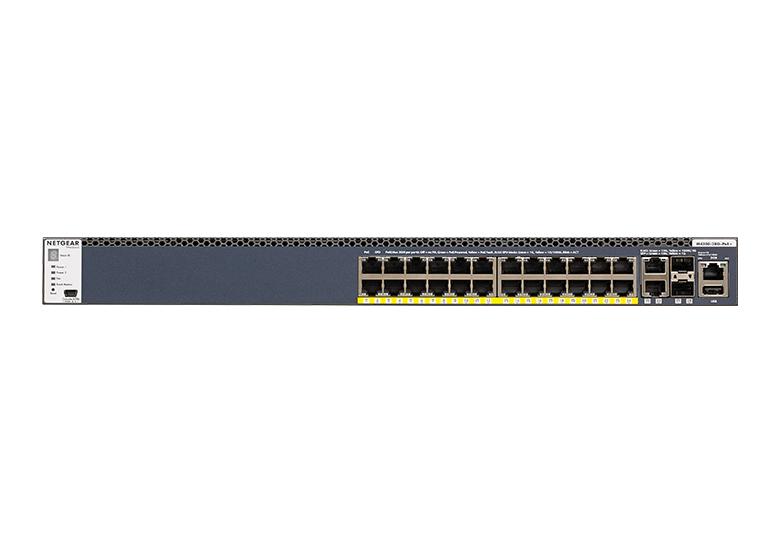 取寄 NETGEAR GSM4328PA-100AJS GSM4328PA M4300-28G-PoE+ 1Gx24(PoE+)480W + 10GBASE-T x2 +SFP+ x2