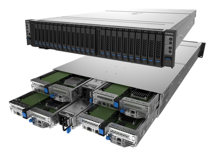 検証機 Inspur i24 2U4ノードサーバー Xeon 4114x2 256GB 480GBx2