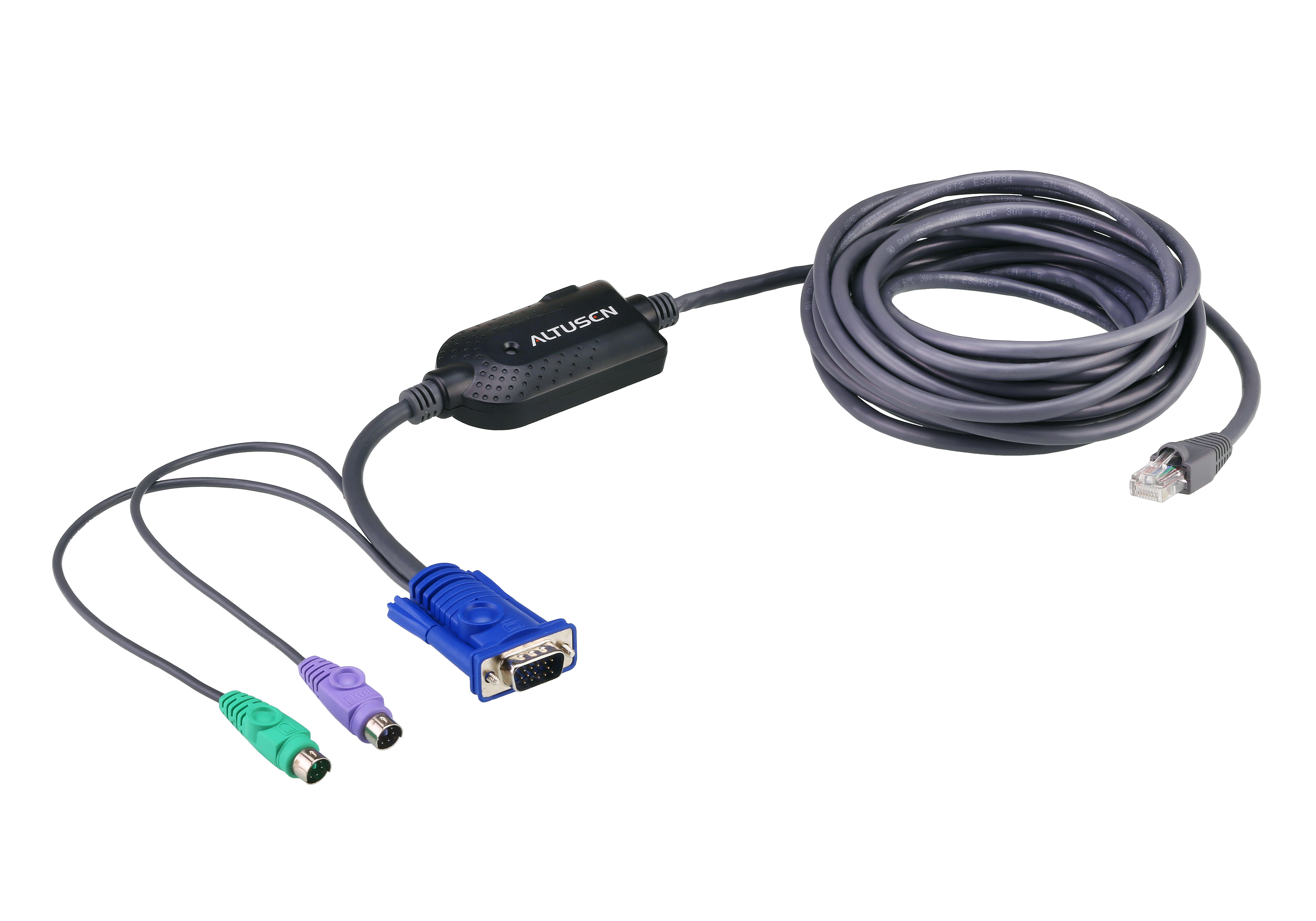 取寄 ATEN KA7920 マトリックスKVMスイッチ用コンピューターモジュール(LANケーブル一体型)PS/2タイプ