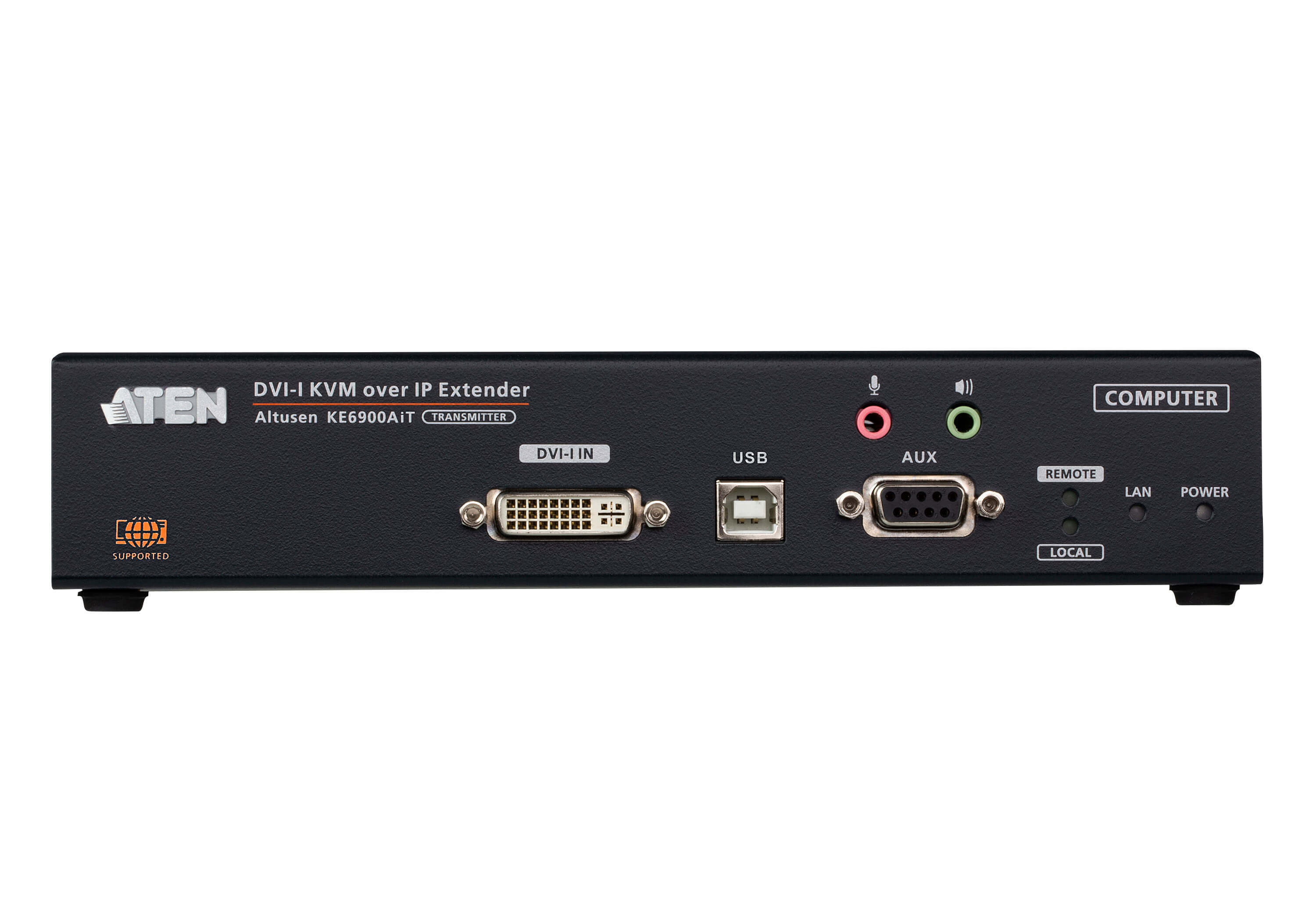 取寄 ATEN KE6900AiT DVI-Iシングルディスプレイ IP-KVMトランスミッター（インターネットアクセス、デュアル電源/LAN対応）