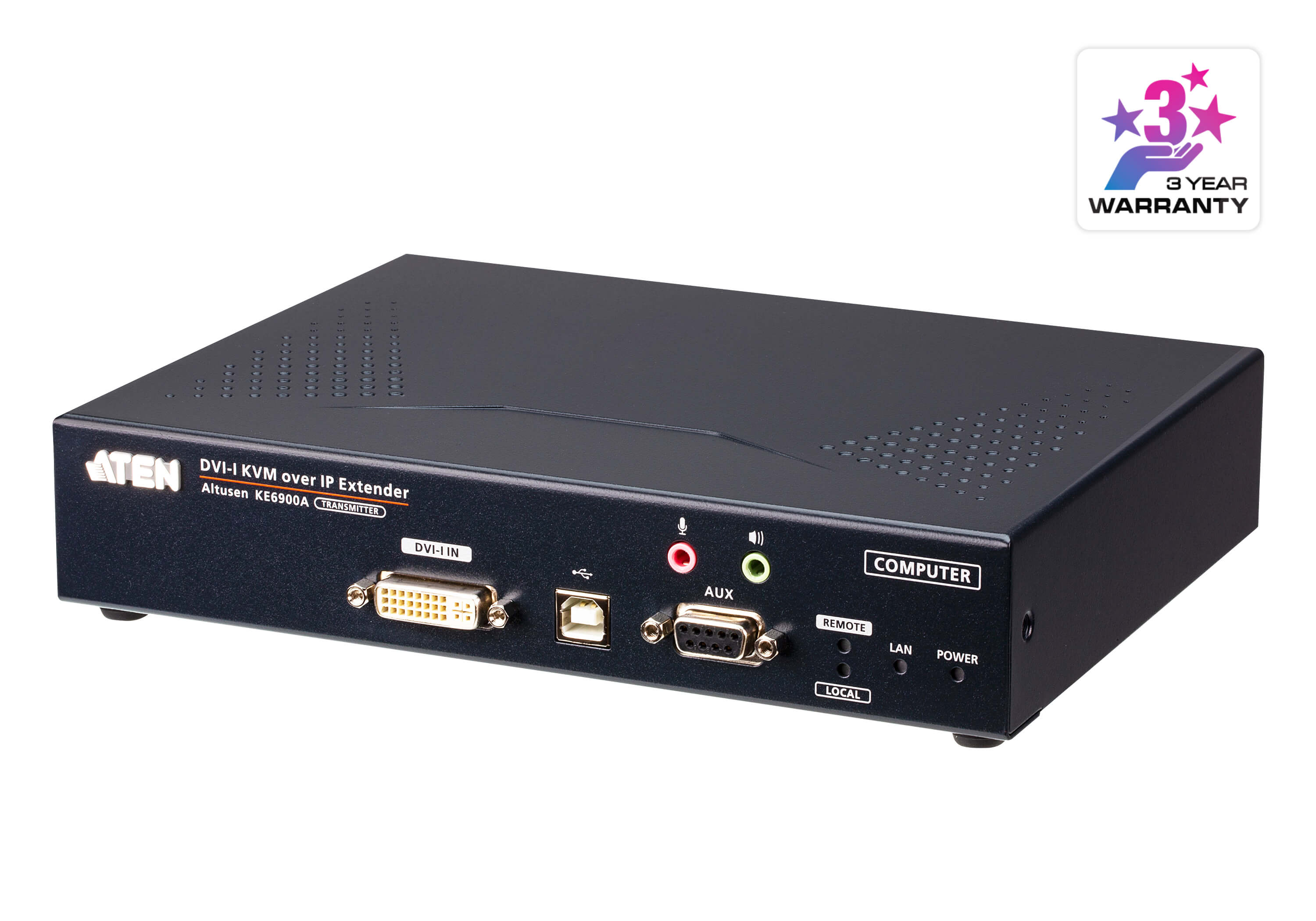 取寄 ATEN KE6900AT DVI-I シングルディスプレイ IP-KVMトランスミッター(デュアル電源/LAN対応)
