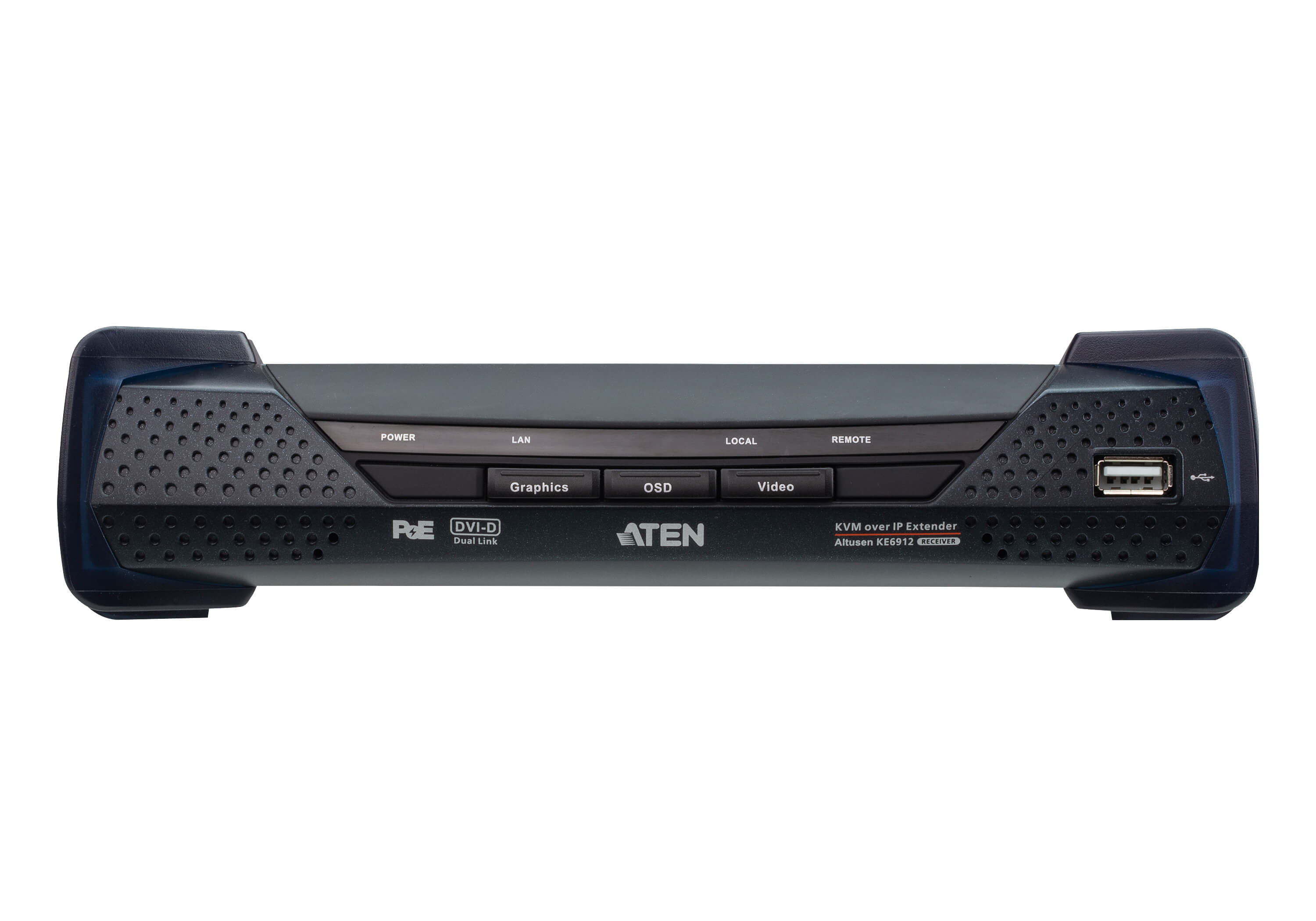 取寄 ATEN KE6912R  デュアルリンクDVI-D IP-KVMレシーバー（2K、PoE対応）