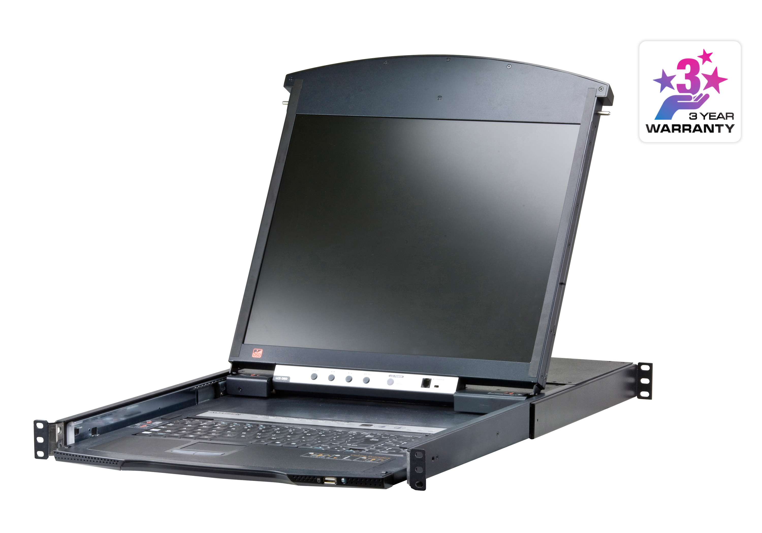 取寄 ATEN KL1508AIMJJS 17インチLCD デュアルスライド 8ポート Over IP Cat5 KVMドロワー ショートレール