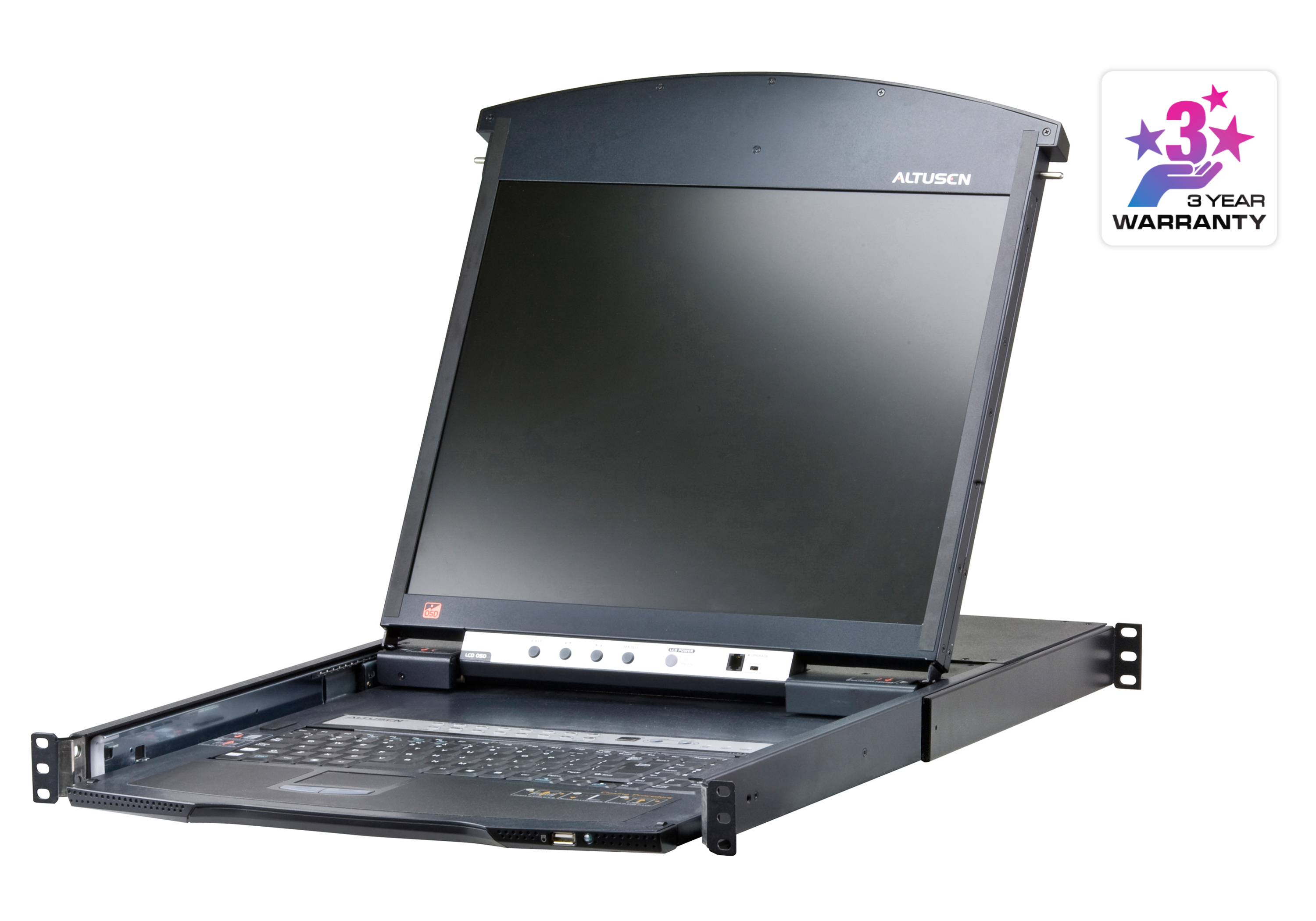 取寄 ATEN KL1516AIMJJL 17インチLCD デュアルスライド 16ポート Over IP Cat5 KVMドロワー ロングレール