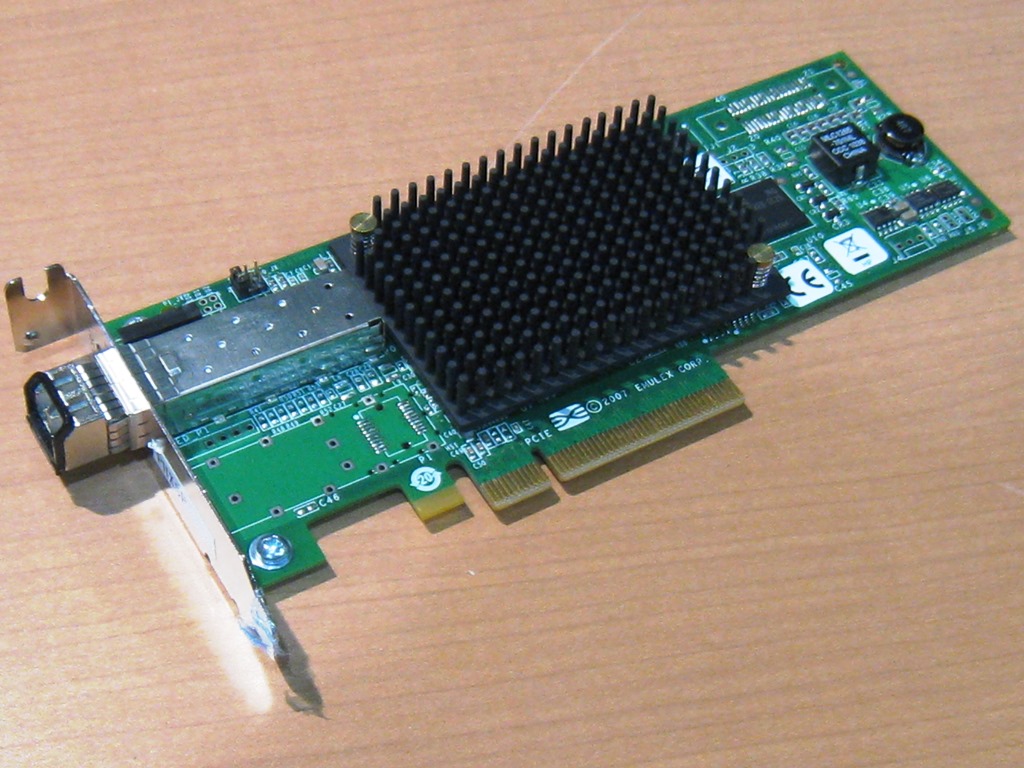 中古 Emulex LPE-12000 PCI-e 8Gb FC 1CH サーバOEM品 ロープロファイル型
