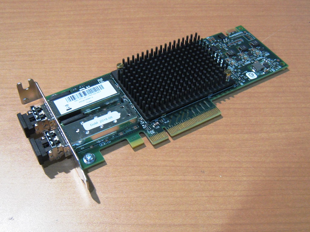 中古 Emulex LPe-31002 PCI-e 16Gb FC 2CH サーバOEM品 ロープロファイルブラケット型