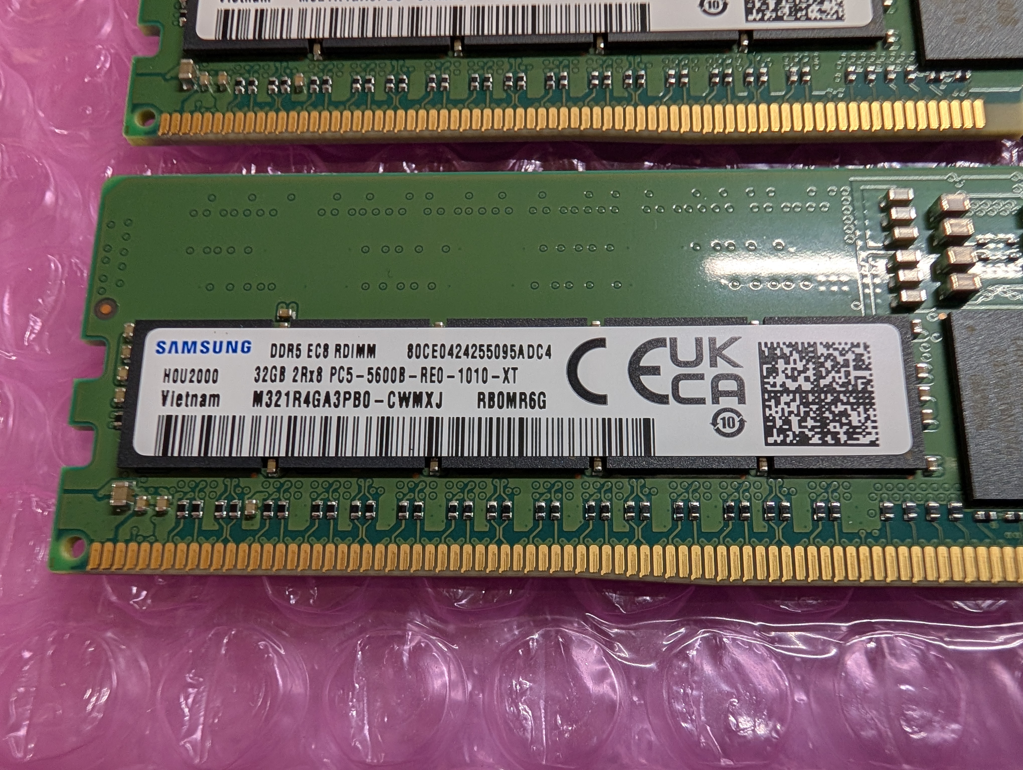 在庫 12枚セット Samsung M321R4GA3PB0-CWM DDR5-5600 PC5-44800 Reg 32GB