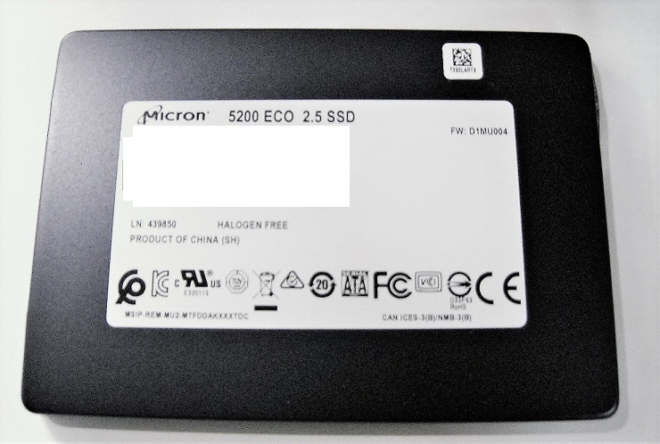 新品 Micron 5200 ECO 1.92TB MTFDDAK1T9TDC-1AT1ZABYY