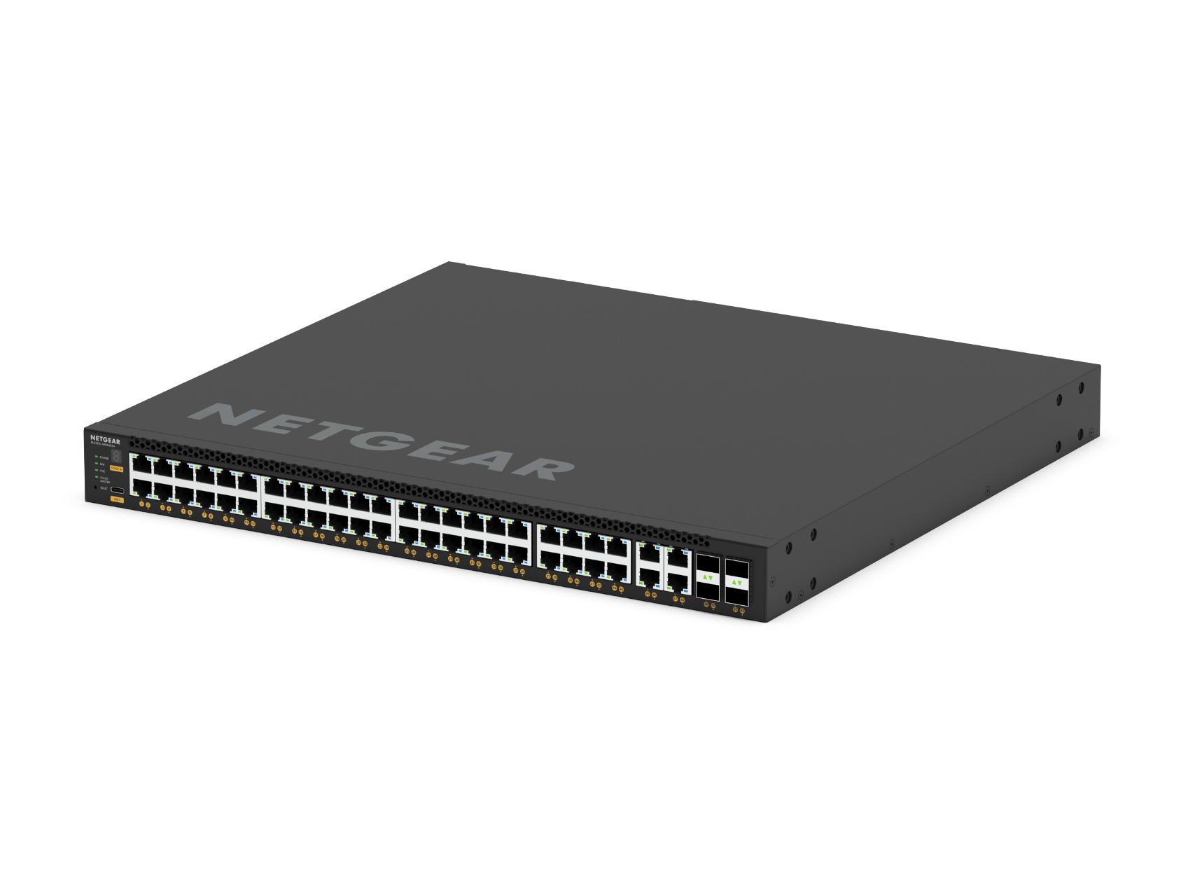 取寄 Netgear MSM4352-100AJS PoE++対応(194W-3314W)2.5Gポート×44  10G/5G/2.5G/1G ポート×4